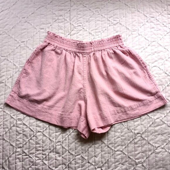 100% Cotton Handmade Shorts ๐ Dusty Rose Pink ๐ Elastic Waist - Picture 1 of 9